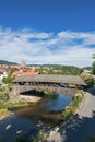 The historical wooden bridge in Forbach