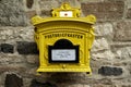 historical yellow mailbox in Germany Royalty Free Stock Photo