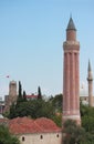 Historical Yivli minaret, downtown of Antalya Royalty Free Stock Photo