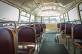 Historically bus in the depot, transport from eighty years