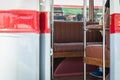 Historically bus in the depot, transport from eighty years