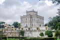 Historically, an important architectural building landmark castle with garden and flowers and shrubs ladshaftnym design in the for Royalty Free Stock Photo