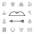 History, archery flat vector icon in history pack