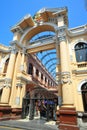 History and architecture of the facade of the Central Post Passage of Lima,