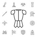 History, armor flat vector icon in history pack Royalty Free Stock Photo