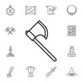 History, axe flat vector icon in history pack