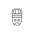 History, Aztec icon. Simple thin line, outline vector of History icons for UI and UX, website or mobile application