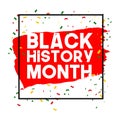 Black History Month Vector Template Design Illustrator Royalty Free Stock Photo