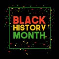 Black History Month Vector Template Design Illustrator Royalty Free Stock Photo