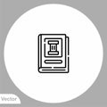 History book vector icon sign symbol