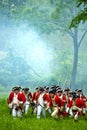 History British Revolutionary War Redcoats at Reenactment Royalty Free Stock Photo