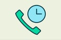 history call icon. icon related to UI elements. suitable for web site, app, user interfaces,element, printable etc. flat line icon Royalty Free Stock Photo