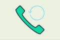 history call icon. icon related to UI elements. suitable for web site, app, user interfaces,element, printable etc. flat line icon Royalty Free Stock Photo