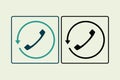 history call icon. icon related to UI elements. suitable for web site, app, user interfaces,element, printable etc. solid icon Royalty Free Stock Photo