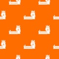 History castle pattern vector orange