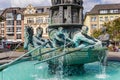 History column sculpture at the Gorresplatz square in Koblenz