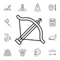 History, crossbow flat vector icon in history pack Royalty Free Stock Photo