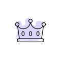 History, crown with color shadow vector icon in history set Royalty Free Stock Photo