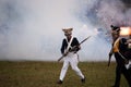 History fan in military costume, Austerlitz Royalty Free Stock Photo