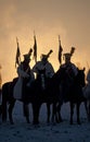 History fan in military costume reenacts the Battle of Three Emperors Royalty Free Stock Photo