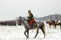 History fans in military costumes