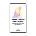 history greek thinker phylosophy vector