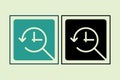History icon. icon related to UI elements. suitable for web site, app, user interfaces,element, printable etc. solid icon style. Royalty Free Stock Photo