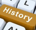 History Key Means Past Or Old Days Royalty Free Stock Photo