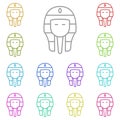History, pharaoh multi color icon. Simple thin line, outline of History icons for UI and UX, website or mobile application