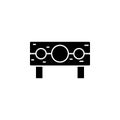 History, pillory icon. Simple glyph, flat of history icons for ui and ux, website or mobile application