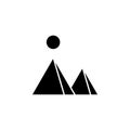 History, pyramid icon. Simple glyph, flat vector of history icons for ui and ux, website or mobile application Royalty Free Stock Photo