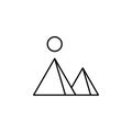 History, pyramid icon. Simple thin line, outline vector of History icons for UI and UX, website or mobile application Royalty Free Stock Photo