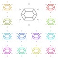 History, ruby multi color icon. Simple thin line, outline vector of History icons for UI and UX, website or mobile application Royalty Free Stock Photo