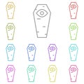 History, sarcophagus multi color icon. Simple thin line, outline of History icons for UI and UX, website or mobile
