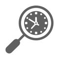 History, schedule, search, time icon. Gray vector sketch.