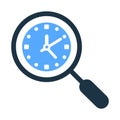 History, schedule, search, time icon. Simple vector sketch.