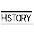 HISTORY stamp on white background