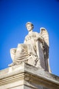 History statue near the Triumphal Arch of the Carrousel, Paris, France Royalty Free Stock Photo