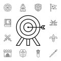History, target flat vector icon in history pack Royalty Free Stock Photo
