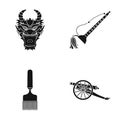 History, tourism, entertainment and other web icon in black style.weapon, defense, army, icons in set collection.