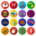 History, travel, army and other web icon in flat style.knowledge, business, restaurant icons in set collection.