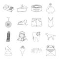 History, travel, fashion and other web icon in outline style.finance, crime, drug icons in set collection.