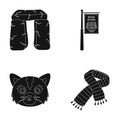 History, travel and or web icon in black style.animals, education icons in set collection.