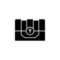 History, treasure chest icon. Simple glyph, flat vector of history icons for ui and ux, website or mobile application