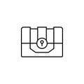 History, treasure chest icon. Simple thin line, outline vector of History icons for UI and UX, website or mobile application