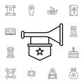 History, trumpet flat vector icon in history pack Royalty Free Stock Photo