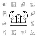 History, viking, hat flat vector icon in history pack Royalty Free Stock Photo