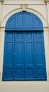 Histroric blue windows Royalty Free Stock Photo