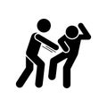 Hit men stomach icon. Simple pictogram of fighting icons for ui and ux, website or mobile application Royalty Free Stock Photo