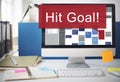 Hit Target Goal Aim Aspiration Business Customer Concept Royalty Free Stock Photo